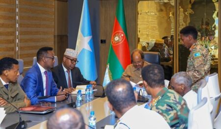 About Somalia President New Visit to Defense Ministry - May 2025