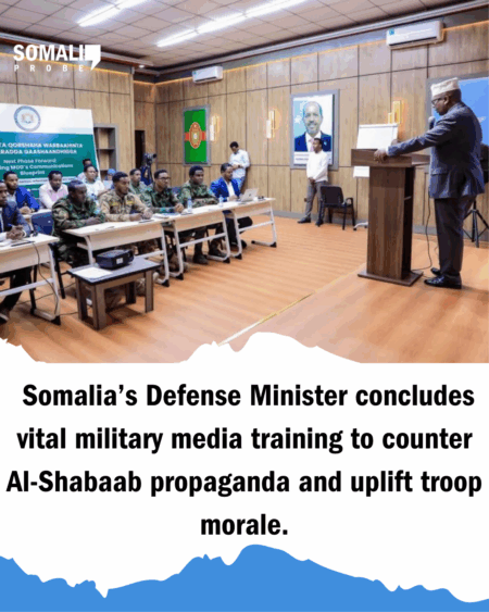Somalia Defense Minister Concludes Military Media Training