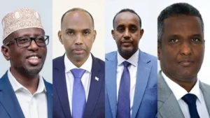 Somali Opposition Leaders: Former President Sharif Sheikh Ahmed, Former Prime Ministers: Hassan Ali Khayre, Mohamed, Hussein Rooble, Omar Abdirashid Sharmarke, and Abdi Farah Shirdon (Saacid)